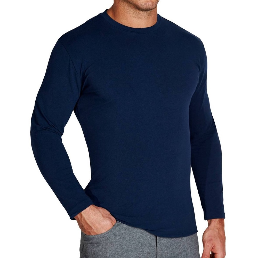 State & Liberty Navy Athletic Fit Long-sleeve T-shirt